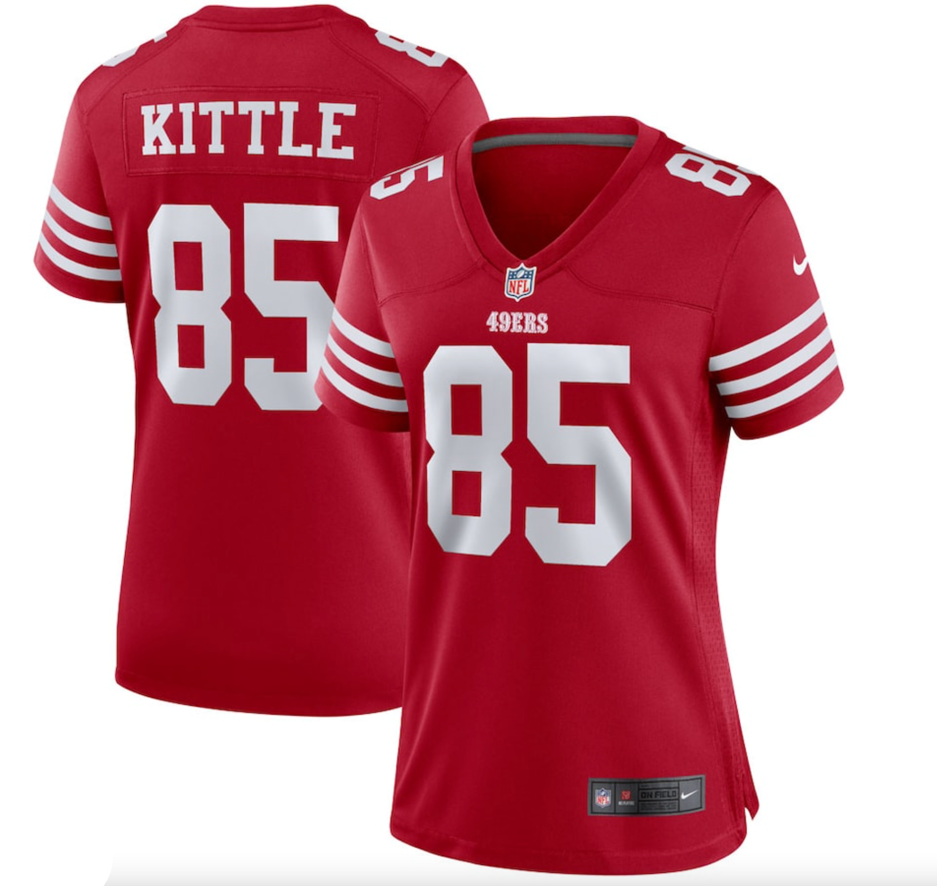 Women's San Francisco 49ers George Kittle Nike Scarlet Player Jersey